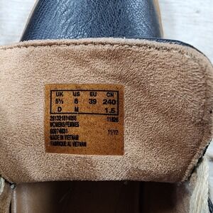 Unstructured by Clarks Black Leather Lace Up Casual Oxford Womens Shoes Size 8